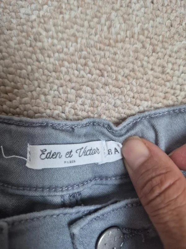 Eden et Victor Pantalón Slim Gris 8 años – photo 10
